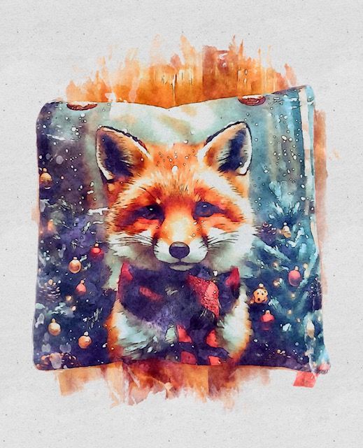 Weihnachtskissen Fuchs